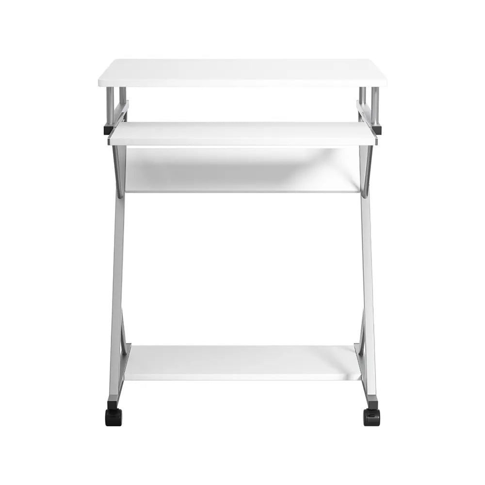 Artiss Computer Desk Keyboard Tray Shelf White 60CM - Image 3