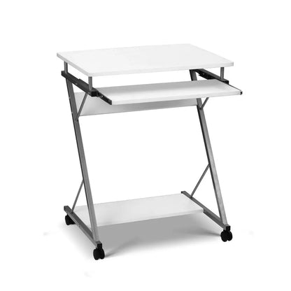 Artiss Computer Desk Keyboard Tray Shelf White 60CM - Image 7