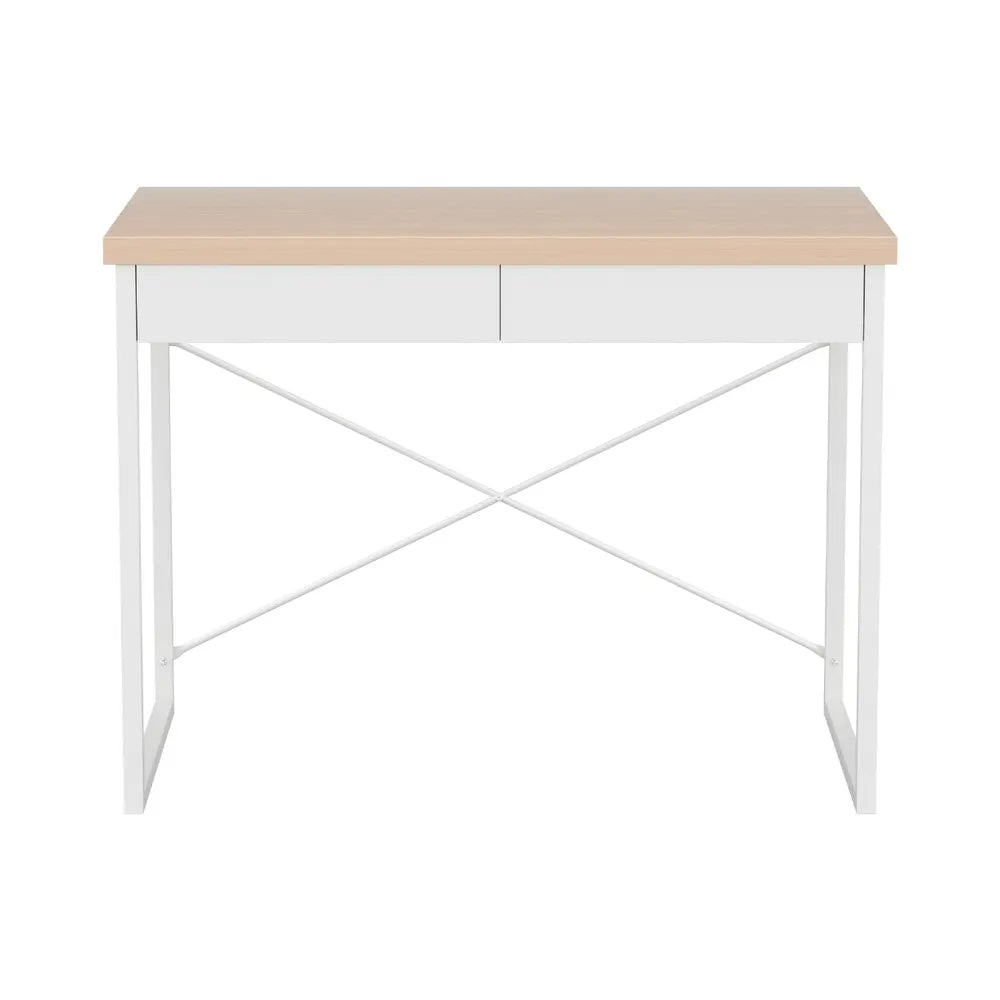 Artiss Computer Desk Drawer Storage Oak 100CM - Image 3