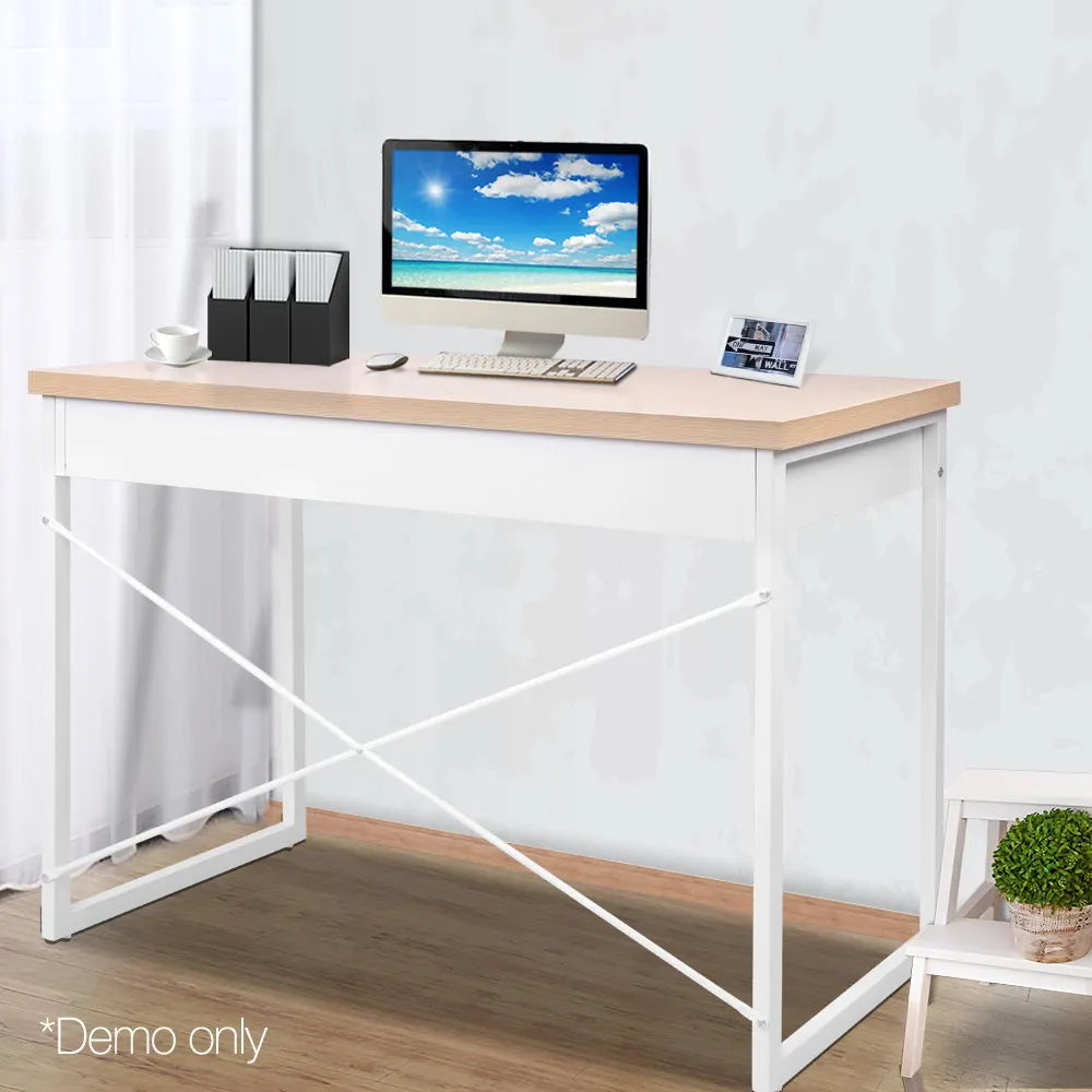 Artiss Computer Desk Drawer Storage Oak 100CM - Image 7