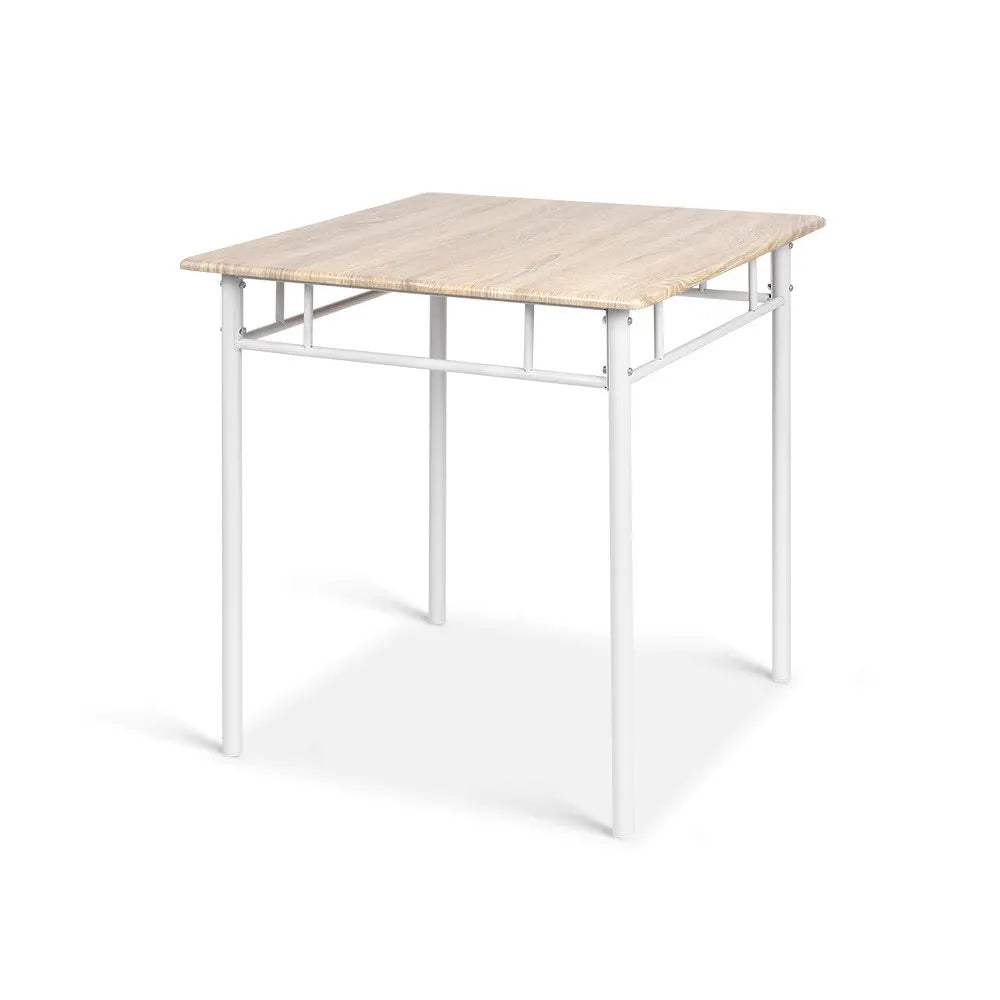 Artiss Dining Table And Chairs Set fo 3 Oak - Image 3