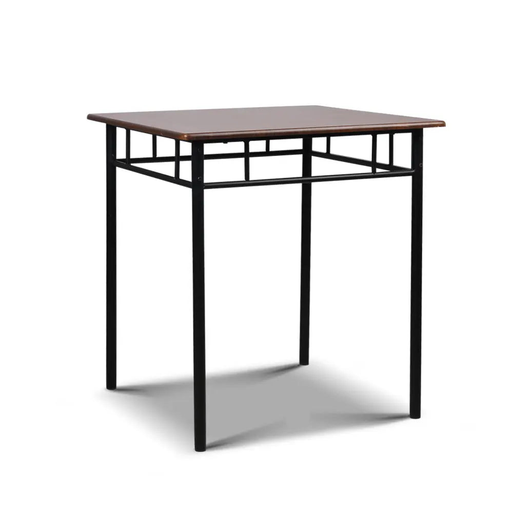 Artiss Dining Table And Chairs Set fo 3 Walnut - Image 7