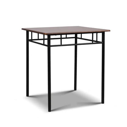 Artiss Dining Table And Chairs Set fo 3 Walnut - Image 7