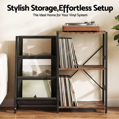 Artiss Record Player Stand with 3-Tier Vinyl Record Storage Turntable Stand - Image 6