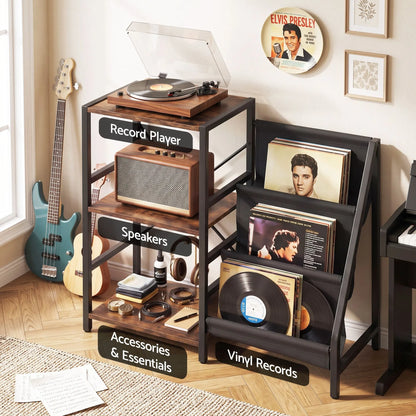 Artiss Record Player Stand with 3-Tier Vinyl Record Storage Turntable Stand - Image 7