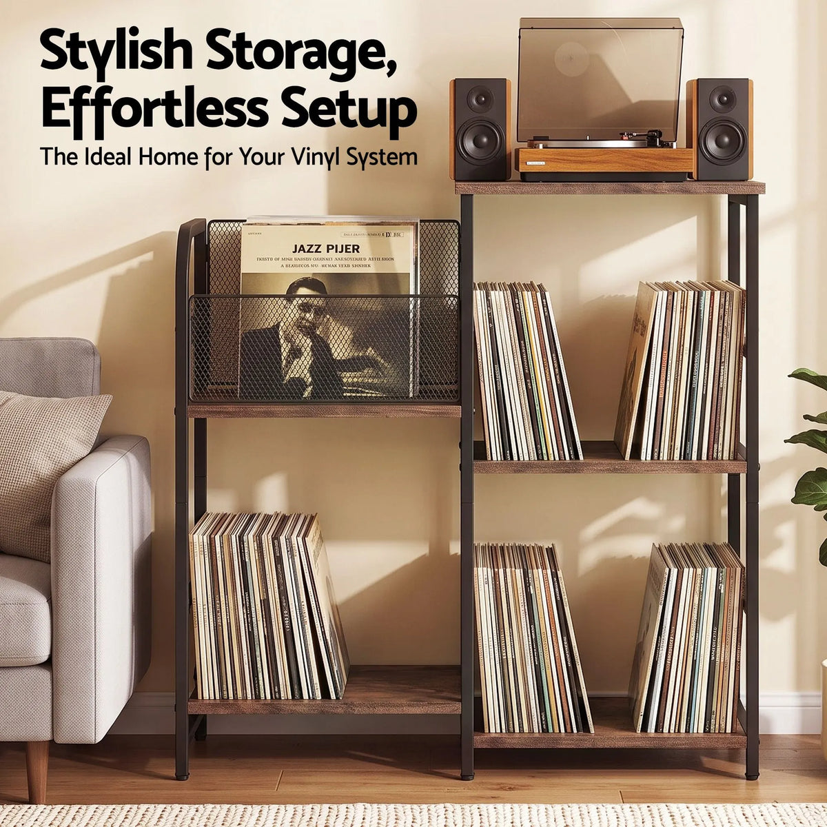 Artiss Record Player Stand with Vinyl Record Storage Turntable Stand - Image 6