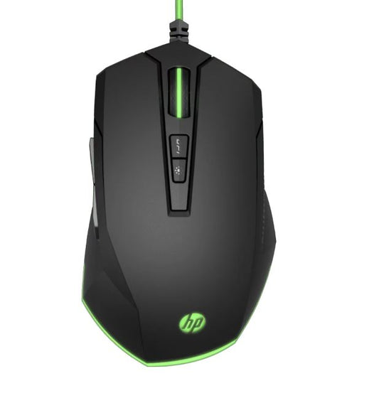 HP Pavilion 200 Gaming Mouse - USB Optical Sensor 3,200 DPI 12 RGB Modes 5 Customizable Buttons E...