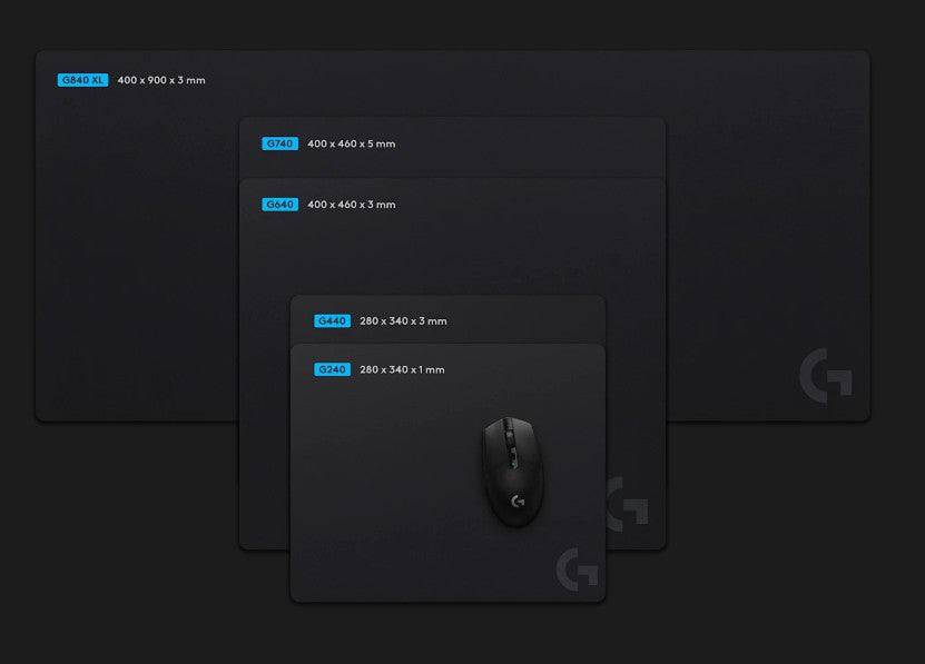 (LS) Logitech G640 Large Cloth Gaming Mouse Pad Classic Size 40 cm x 46 cm 3 mm Low Profile Hard... - Image 4
