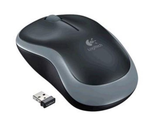 Logitech M185 Wireless Mouse Nano Receiver Grey 1-year battery life Logitech Advanced 2.4 GHz wir...
