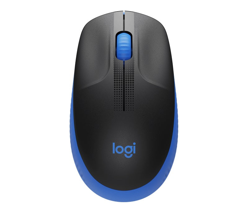 Logitech M190 Full-Size Wireless Mouse - BLUE from up to 10 meters away 1000 dpi,  ONE AA- 18 mon...