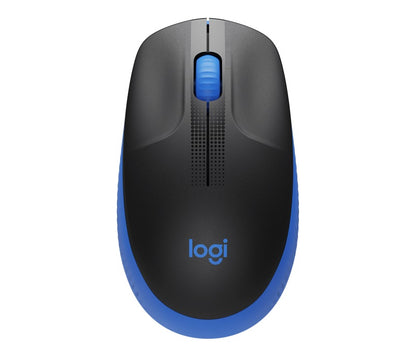 Logitech M190 Full-Size Wireless Mouse - BLUE from up to 10 meters away 1000 dpi,  ONE AA- 18 mon...