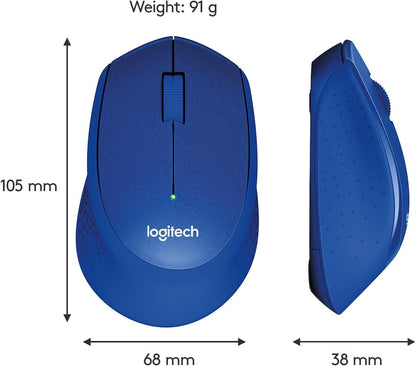 (LS)Logitech M331 SILENT PLUS  Wireless Mouse Blue  DPI (Min/Max): 1000±  1-Year Limited Hardware... - Image 2