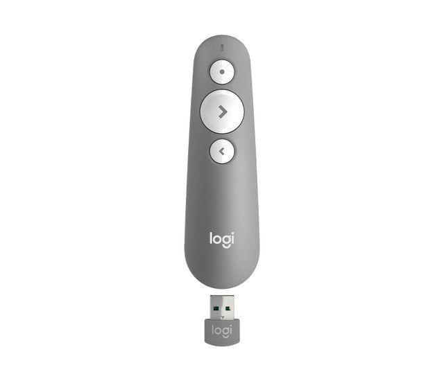 Logitech R500S Laser Presentation Remote with Dual Connectivity Bluetooth or USB 20m Range Red La...