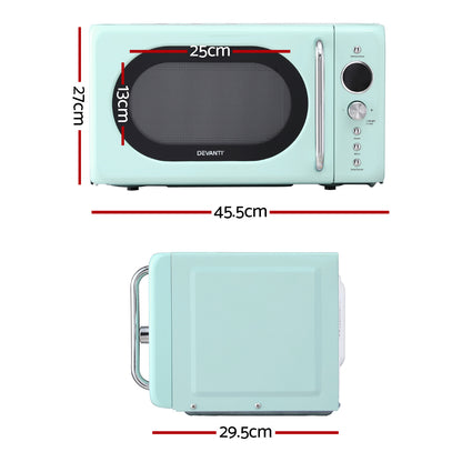 Devanti 20L Microwave Oven 700W Green - Image 3