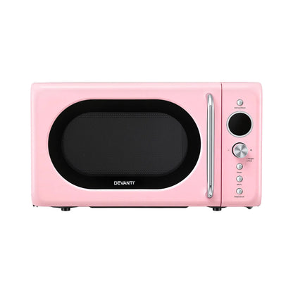 Devanti 20L Microwave Oven 700W Pink - Image 3