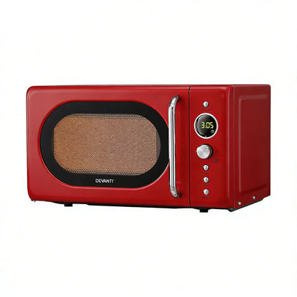 Devanti 20L Microwave Oven 700W Red - Image 7