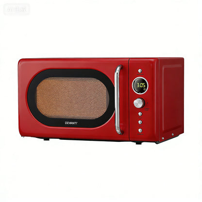Devanti 20L Microwave Oven 700W Red - Image 2