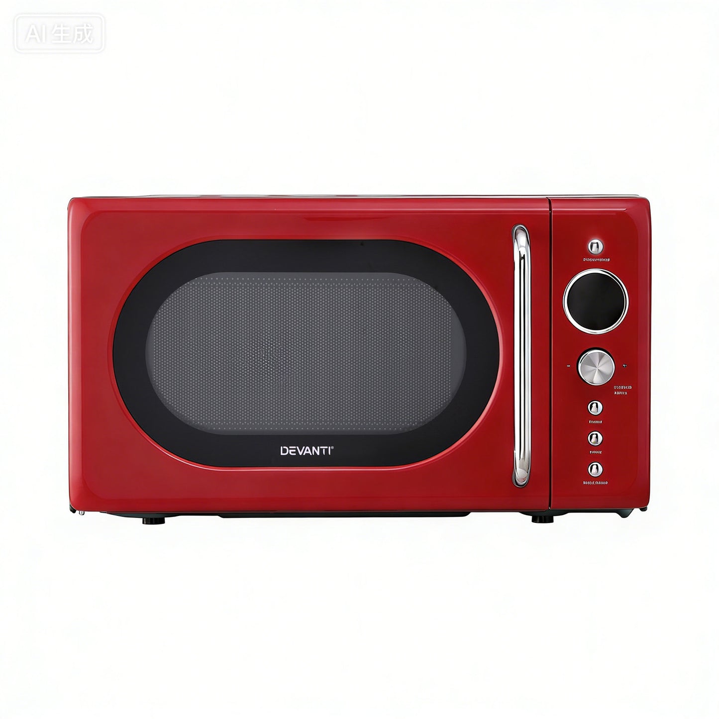 Devanti 20L Microwave Oven 700W Red - Image 4