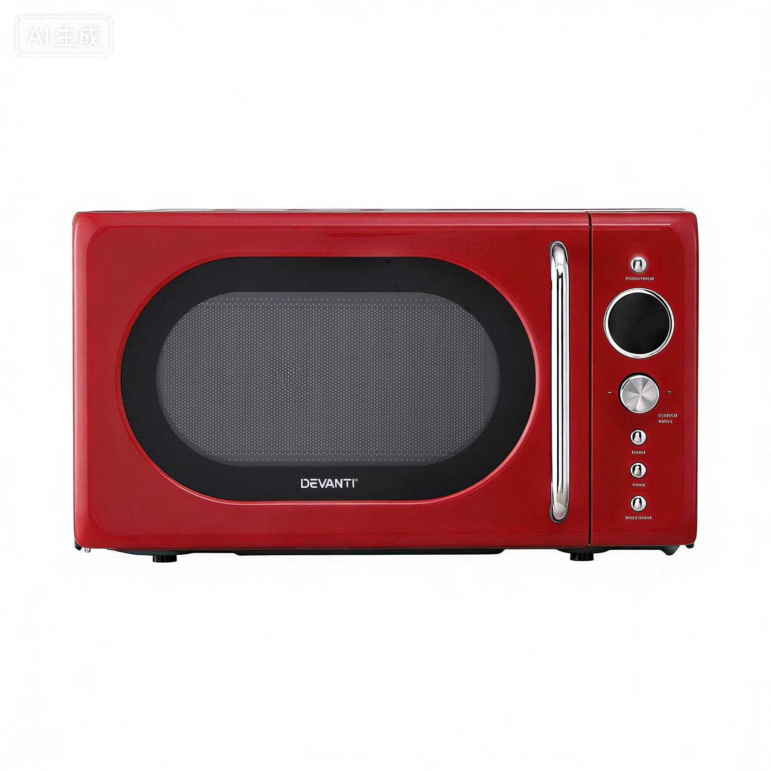 Devanti 20L Microwave Oven 700W Red - Image 4