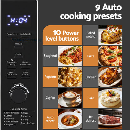 Devanti 30L Microwave Oven 4-IN-1 Air Fryer Convection Grill - Image 4