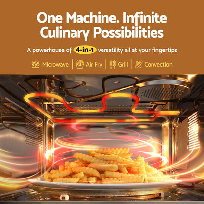 Devanti 30L Microwave Oven 4-IN-1 Air Fryer Convection Grill - Image 7
