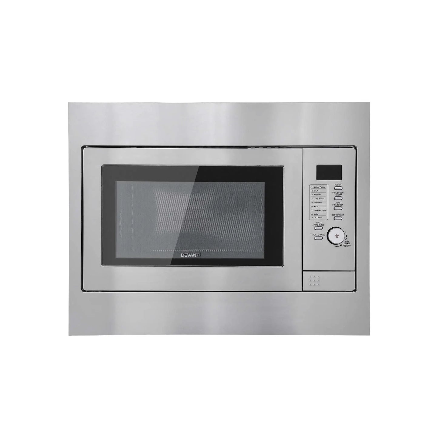 Devanti Built In Microwave Oven 30L Grill Air Fry Convection Silver - Image 9