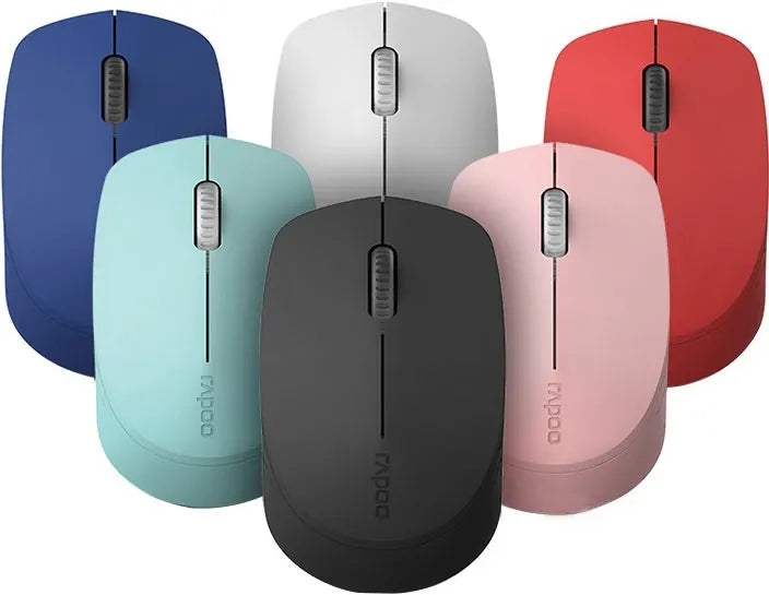 RAPOO M100 2.4GHz  Bluetooth 3 / 4 Quiet Click Wireless Mouse Red   - 1300dpi Connects up to 3 De...