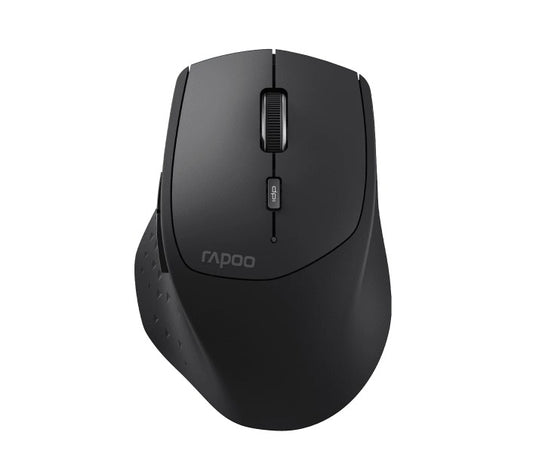 RAPOO MT550L Multi-Mode Wireless Ergonomic Optical Mouse -7 evels adjustable DPI, Smart Switch up...