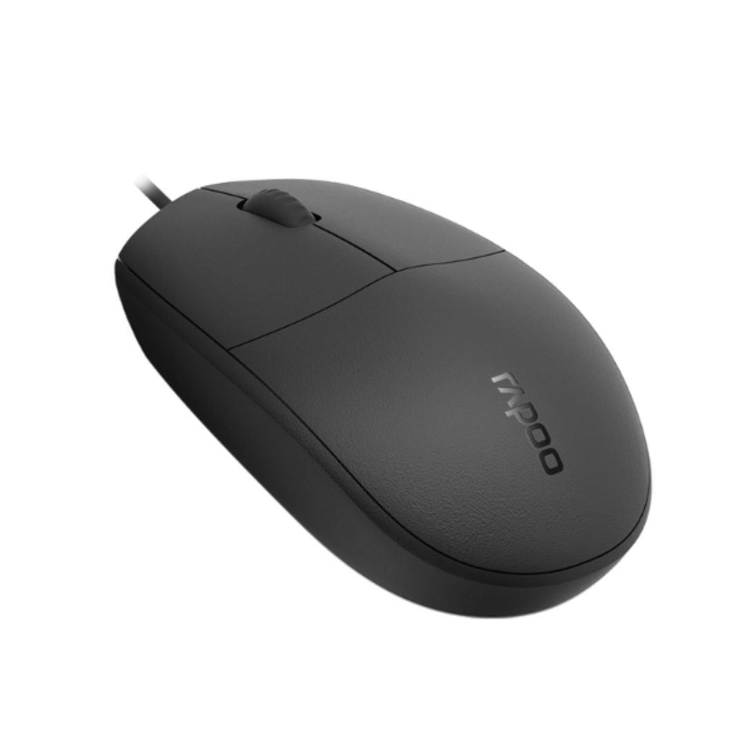 RAPOO N100 Wired USB Optical 1000DPI Mouse Black - No Driver Required/ Designed for Notebook Lapt... - Image 3