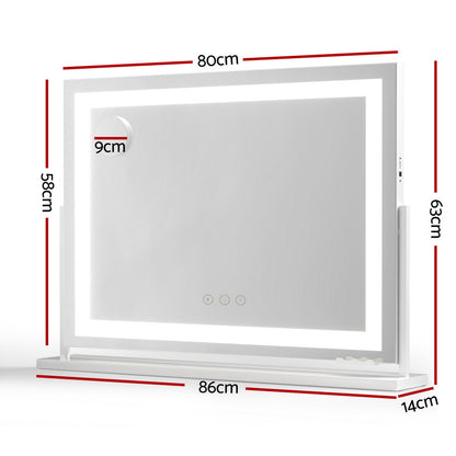 Embellir Makeup Mirror 80x58cm 360～ Rotatable Vanity Mirror with Lights Bright Light Strip Adjustable - Image 2