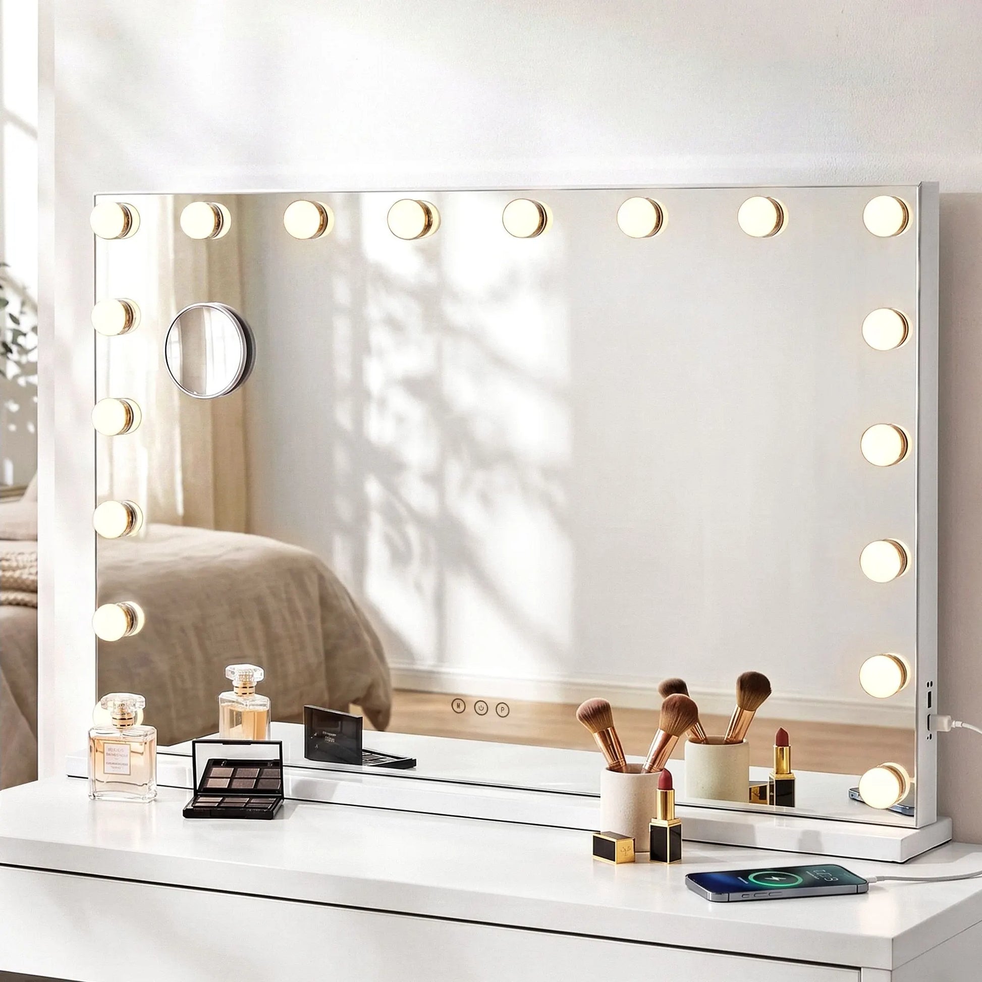 Embellir 90x60cm Makeup Mirror Large Hollywood Vanity Mirror with 18 Dimmable LED Bulbs - Image 9