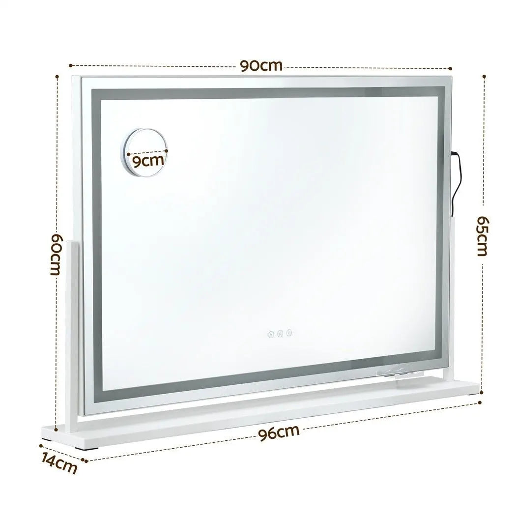 Embellir 90x60cm Makeup Mirror 360 degree Rotatable Vanity Mirror 10x magnifing - Image 2