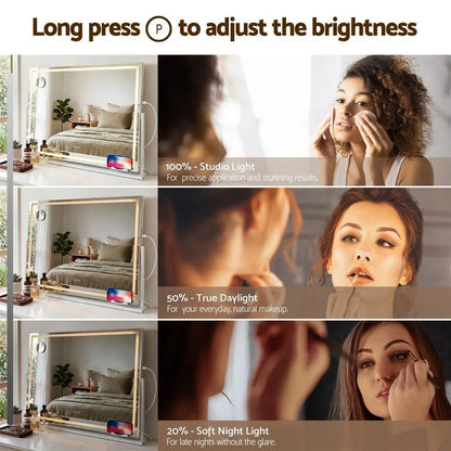 Embellir 90x60cm Makeup Mirror 360 degree Rotatable Vanity Mirror 10x magnifing - Image 5