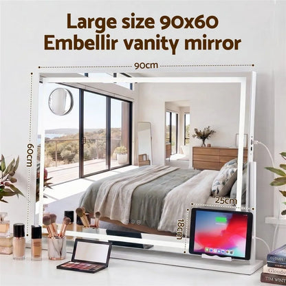 Embellir 90x60cm Makeup Mirror 360 degree Rotatable Vanity Mirror 10x magnifing - Image 7