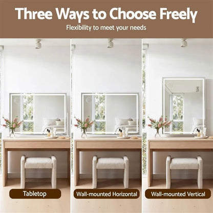 Embellir 90x60cm Makeup Mirror 360 degree Rotatable Vanity Mirror 10x magnifing - Image 8