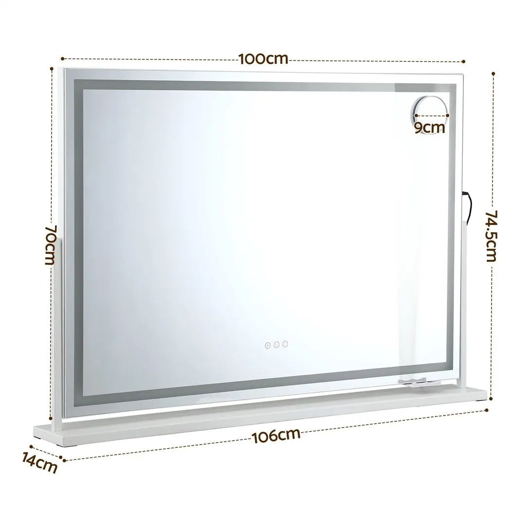 Embellir 100x70cm Makeup Mirror 360 degree Rotatable Vanity Mirror 10x magnifing - Image 2
