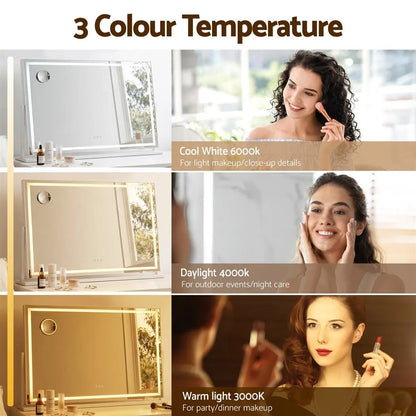 Embellir 100x70cm Makeup Mirror 360 degree Rotatable Vanity Mirror 10x magnifing - Image 4