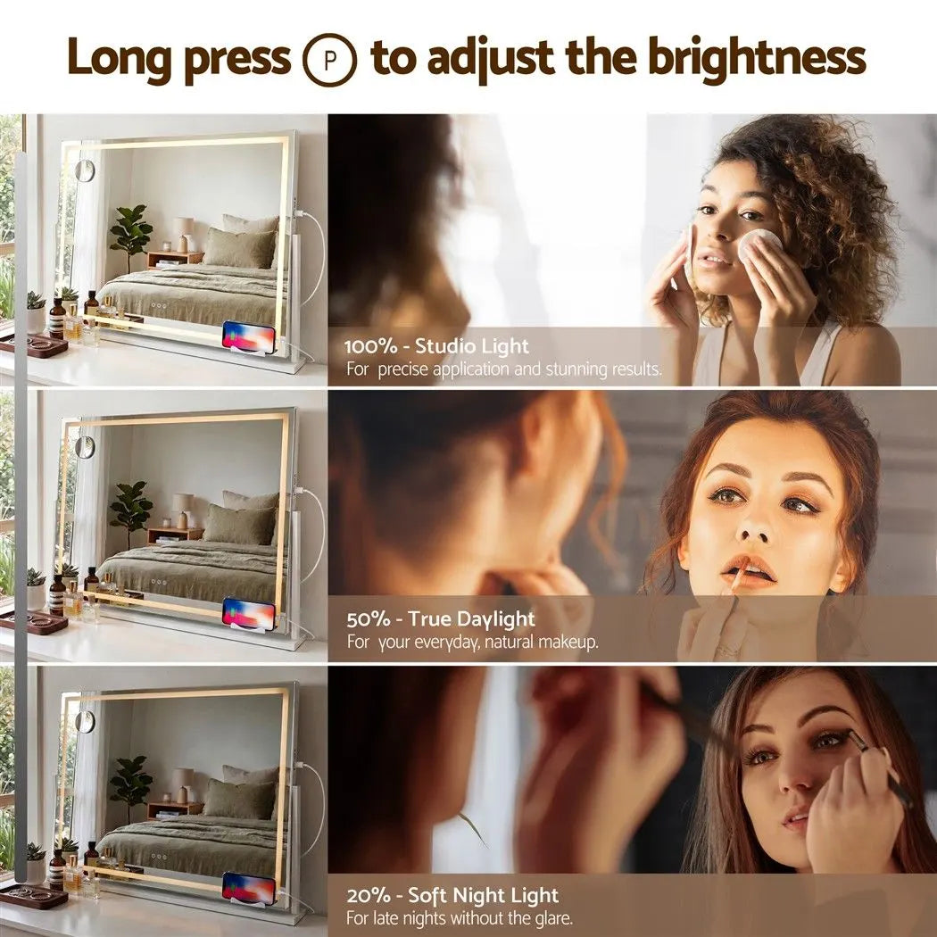 Embellir 100x70cm Makeup Mirror 360 degree Rotatable Vanity Mirror 10x magnifing - Image 5