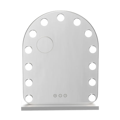 Embellir Makeup Mirror 40x50cm Dressing Vanity LED Bulb Light with 5x Magnification White Arch - Image 3