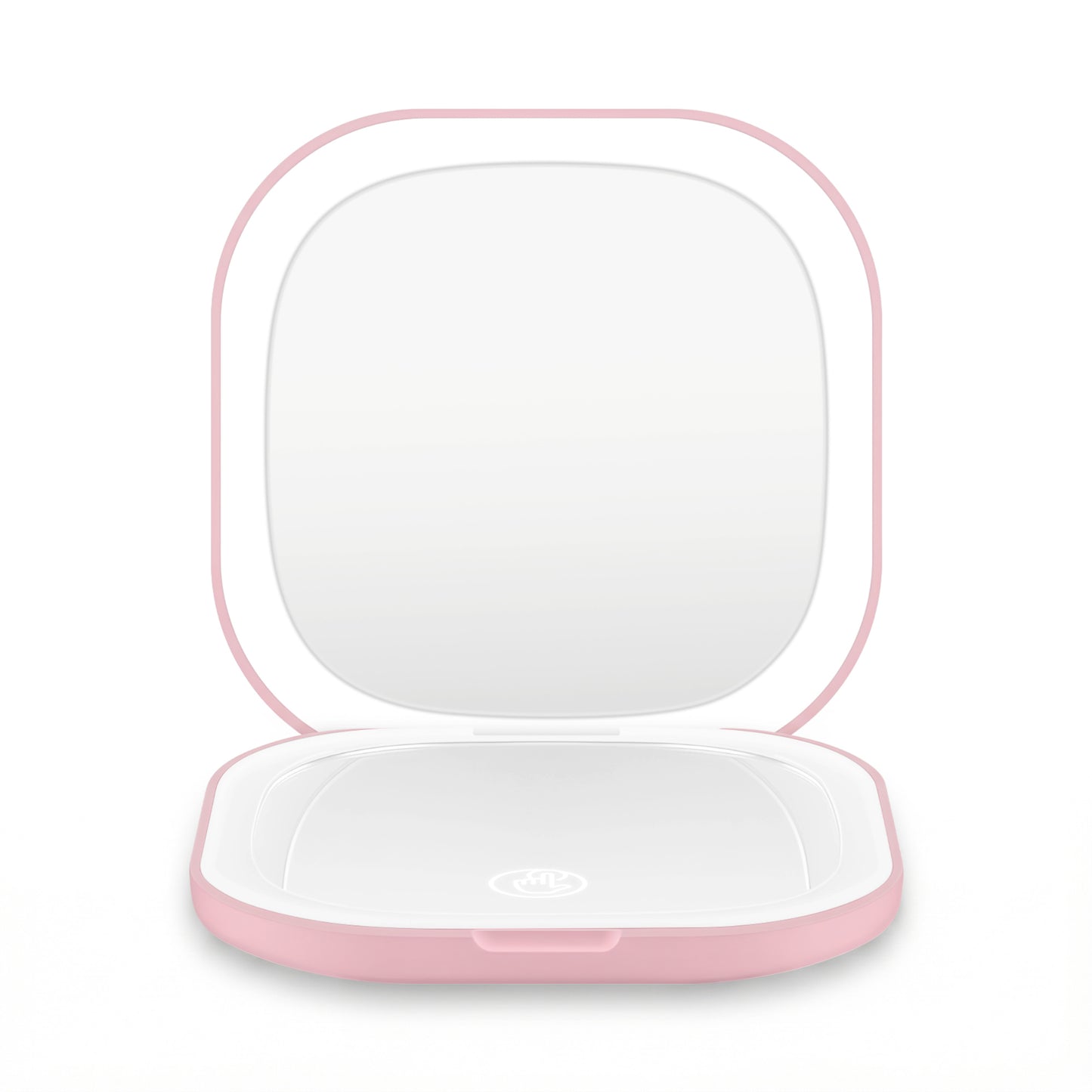 Embellir LED Compact Mirror Lighted Travel Makeup Mirror Pocket-Sized 1x 10x Magnification Square Pink - Image 3