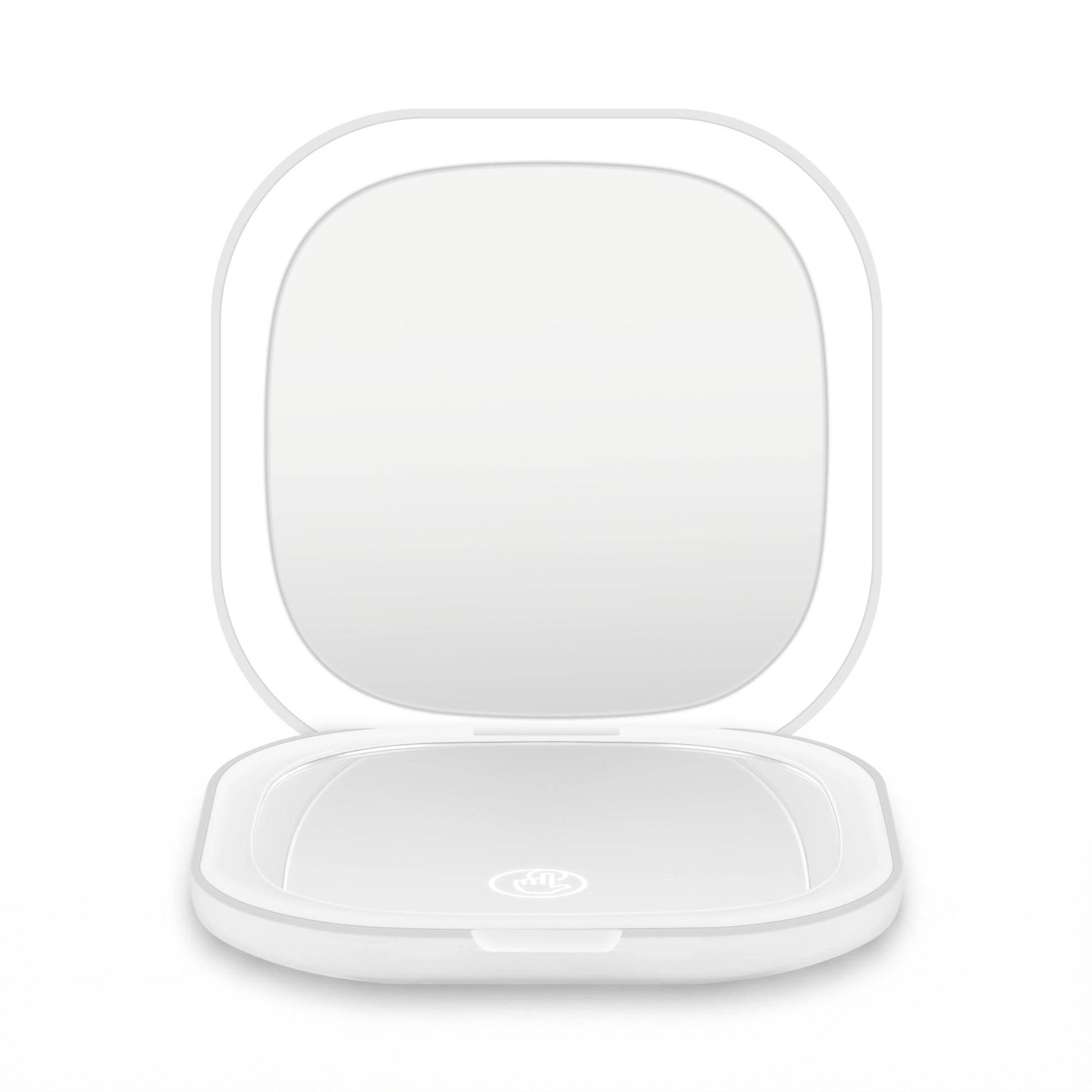 Embellir LED Compact Mirror Lighted Travel Makeup Mirror Pocket-Sized 1x 10x Magnification Square White - Image 3