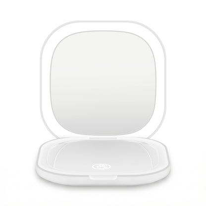 Embellir LED Compact Mirror Lighted Travel Makeup Mirror Pocket-Sized 1x 10x Magnification Square White - Image 3