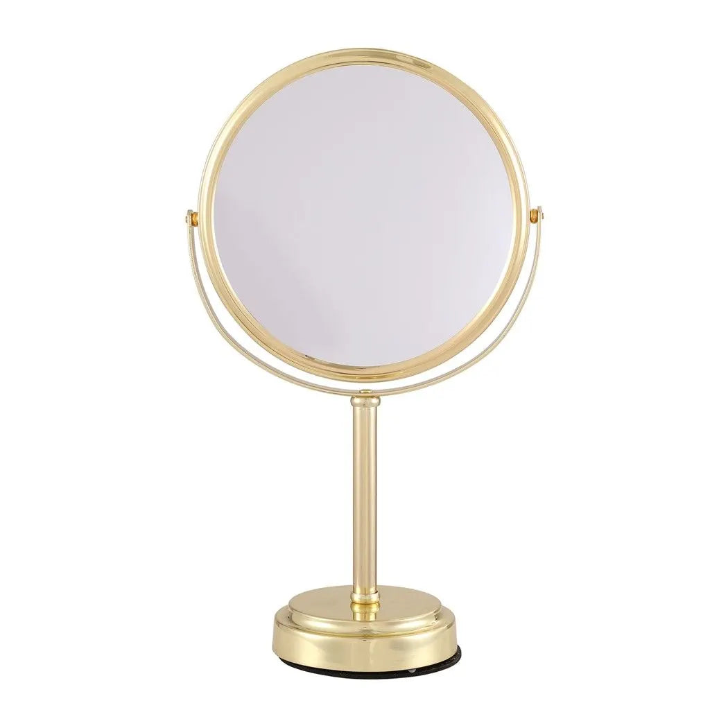 Embellir Makeup Mirror 20x20cm 1X 5X Magnifying Rotation Tabletop Gold - Image 3