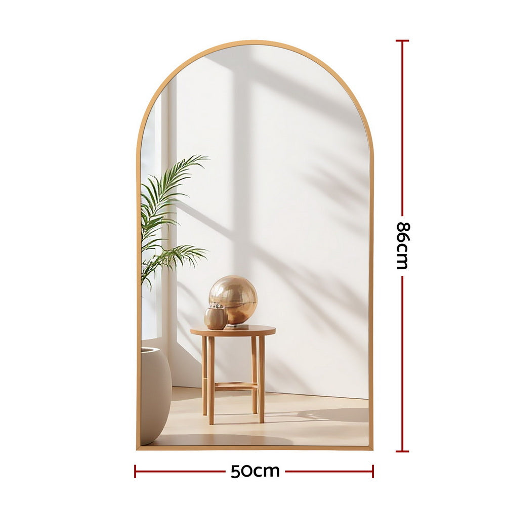 Embellir 86x50cm Arched Wall Mirror Vanity Makeup Home Decor - Image 2