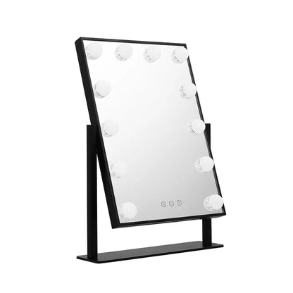 Embellir Makeup Mirror 30x48cm Hollywood Vanity with LED Light Rotation Tabletop - Image 8