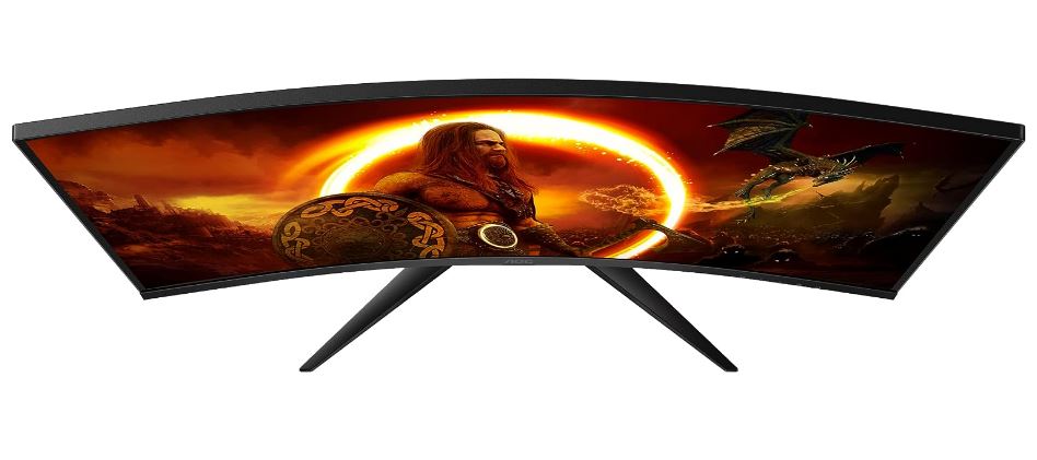 AOC 31.5' Curved Monitor (C32G2ZE) – FHD 240Hz VA, 0.5ms, 1500R curve, 123% sRGB, DP 1.2, HDMI 2.... - Image 4
