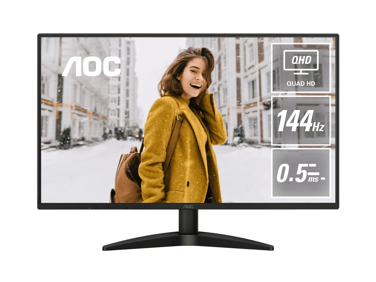AOC Q27B36X,27' IPS,QHD 2560x1440@144Hz,0.5ms/4ms,300cd/m²,1500:1,HDMI 2.0+DP 1.4,178°,VESA100...