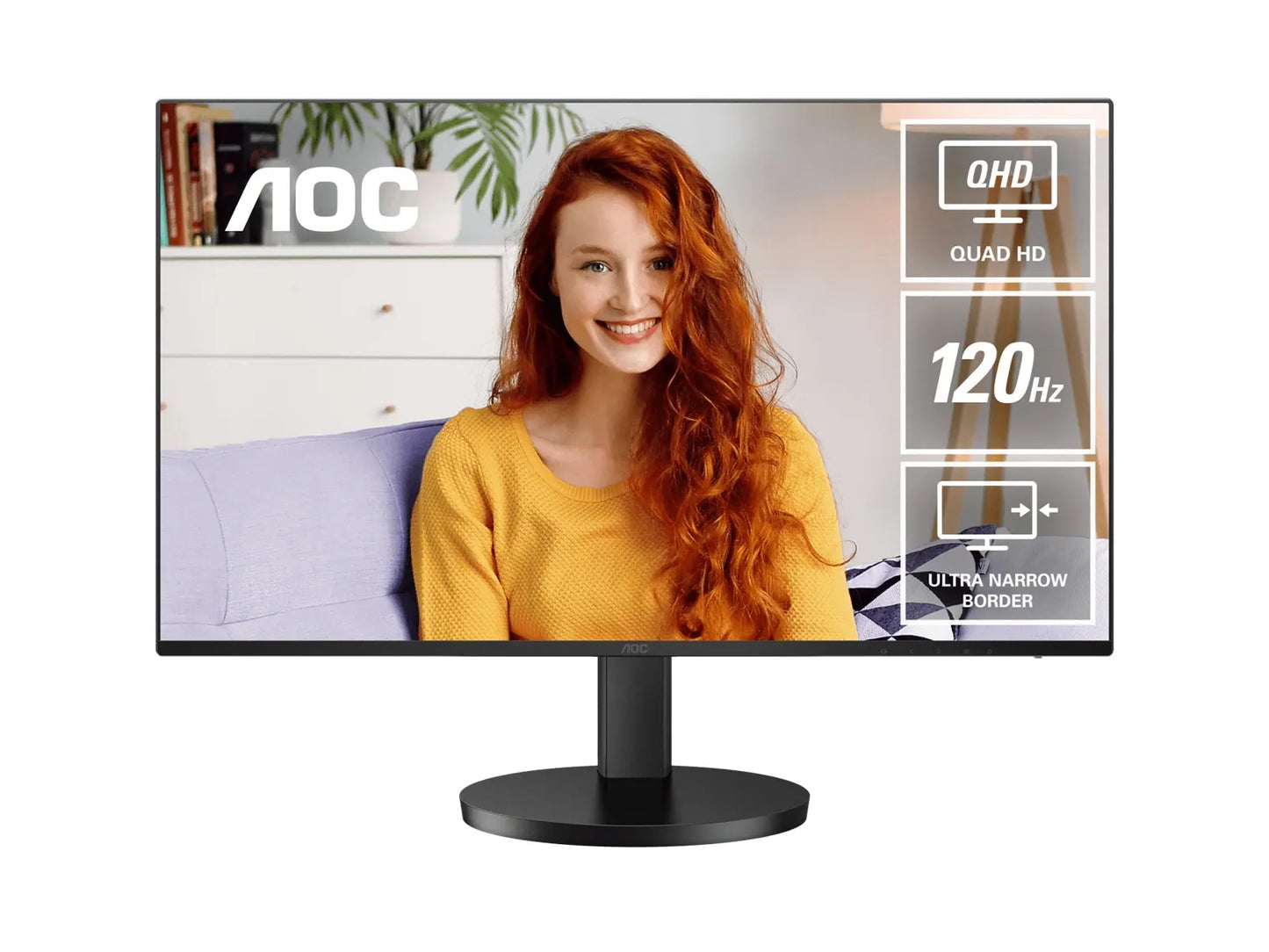 AOC 27' IPS Q27B3CF3: 2560×1440 @ 120Hz, 1ms MPRT, 350 nits, sRGB 116%, USB-C (65W), HDMI 2.0, US...