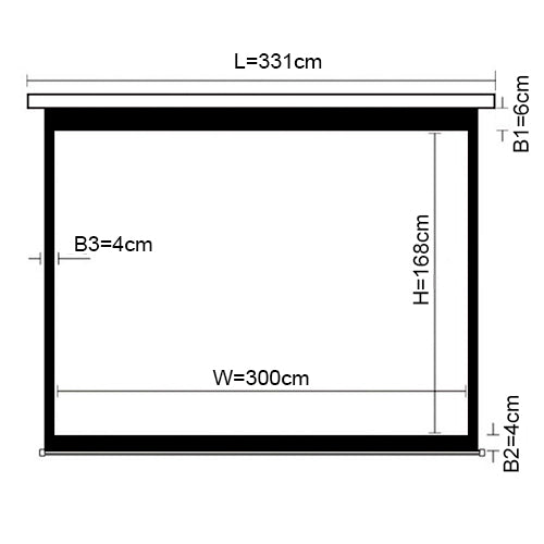 Brateck Projector Electric Screen 135' (3Mx1.68M) Electric Screen (16:9 ratio) (LS) - Projectors - Image 3