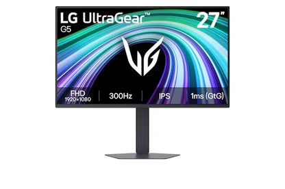 LG 27' IPS Full HD 300Hz Monitor, 1920×1080, 1ms GtG, HDR10, sRGB 99%, G-SYNC Compatible, FreeSyn...